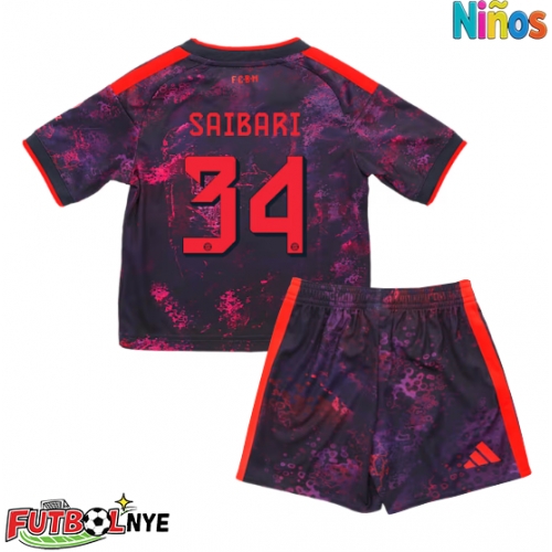 Camiseta Bayern Munich Ismael Saibari #34 Tercera Equipación para niños 2026-27 manga corta (+ pantalones cortos)